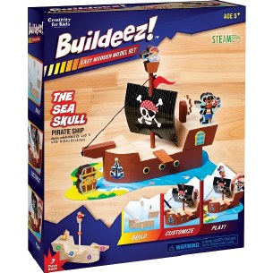 BUILDEEZ PIRATE SHIP SEA SKULL