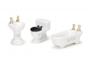 WHITE PORCELAIN 3 PC BATHROOM