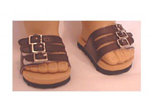 18" BROWN EURO SANDALS