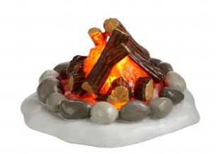 LIT FIRE PIT