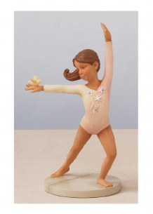 GIRL WITH BIRD FIGURINE