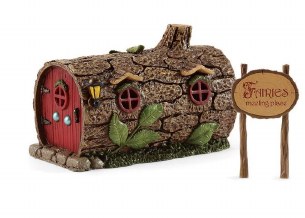 MEDIUM LOG HOUSE W/SIGN