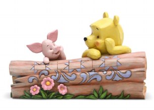 POOH AND PIGLET ON A LOG