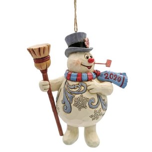 FROSTY WITH BROOM ORNAMENT