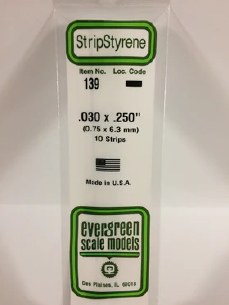 STRIP STYRENE .030X.250