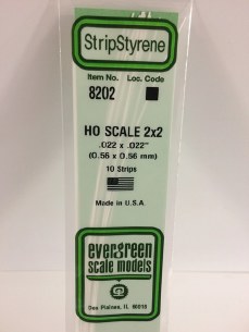 STRIP STY. HO SCALE .022X.022