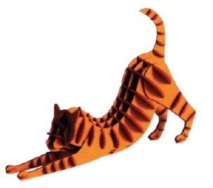 PAPER MODEL: RED BROWN CAT