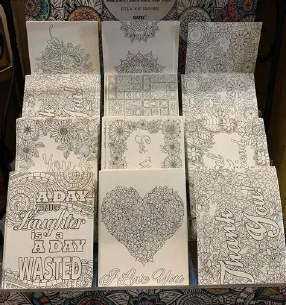 WAMA COLORING POST CARD 12PK