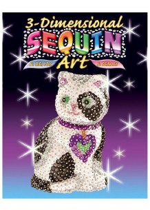 3D CAT SEQUIN ART
