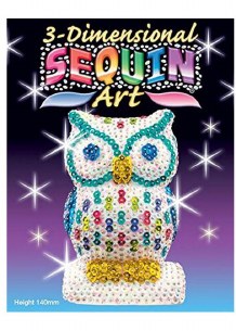 3D OWL SEQUIN ART