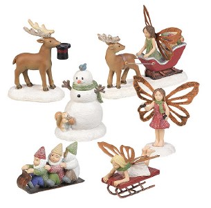 WINTER FIGURINES SET OF SIX