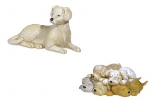 WHITE DOG, RESIN