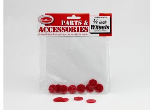 LIGHTWEIGHT RED 3/4 " WHEELS