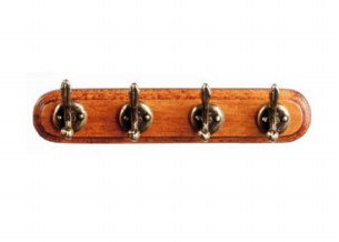 WALL COAT RACK WITH 4 HOOKS