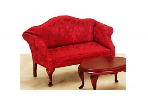 RED MAHOGANY LOVE SEAT