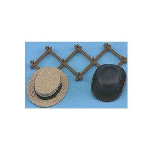 HAT RACK WITH 2 HATS