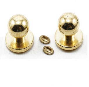 BRASS ROUND DOOR KNOB 4 PK