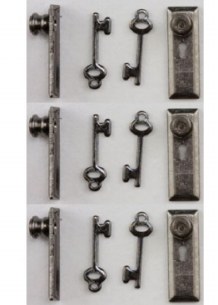 DOOR KNOB,KEYPLATE,KEYS-PEWTER
