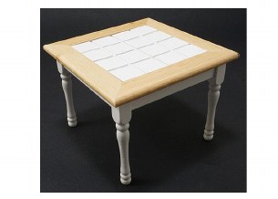 OAK & WHITE TABLE