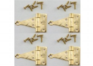 BRASS T HINGES WITH NAILS