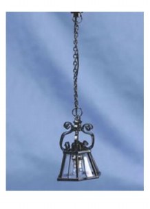 ORNATE HANGING IRON LAMP