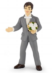 GROOM WITH BOUQUET