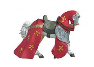 DRAPED HORSE RED