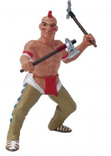 IROQUIAN INDIAN W/TWO AXES