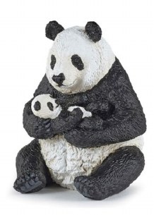 SITTING PANDA AND BABY