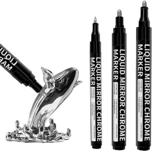 Silver Mirror Marker 3 pcs