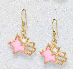 PINK SHOOTING STAR EARRINGS