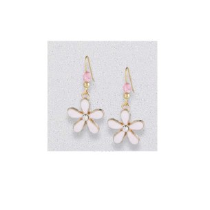 PINK FLOWERS/JEWELS EARRINGS