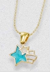 BLUE SHOOTING STAR NECKLACE