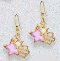 PURPLE SHOOTING STAR EARRINGS