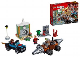 lego bulldozer bank heist