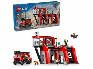 Fire Station with Fire Truck