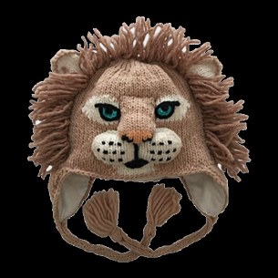 Tan Lion Knit Hat
