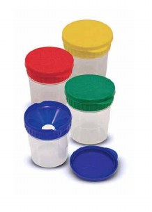 SPILL-PROOF PAINT CUPS