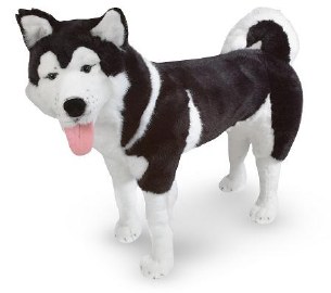 HUSKY GIANT STUFFED ANIMAL