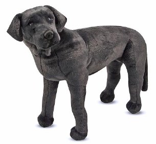 BLACK LAB GIANT STUFFED ANIMAL