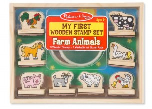 WOODEN STAMP SET -FARM ANIMALS