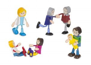 WOODEN FLEXIBLE FIGURES FAMILY