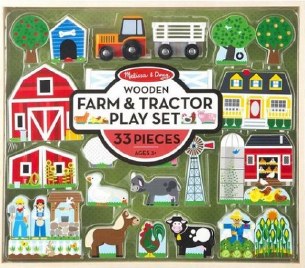 WOODEN FARM &TRACTOR PLAY SET