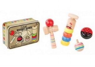 CLASSIC WOODEN GAMES IN A TIN