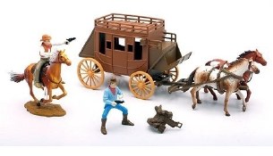 WESTERN PLAY SET STAGE COACH
