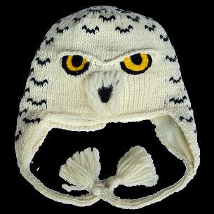 Snowy Owl Knit Hat