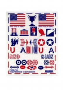 PATRIOTIC DECAL RED/WHITE/BLUE