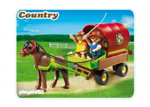 CHILDRENS PONY COVERED WAGON
