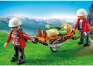 MOUNTAIN RESCUERS W/ STRETCHER
