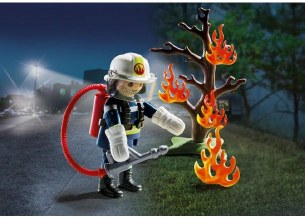 FIREFIGHTER WITH TREE